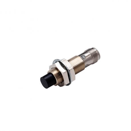 Proximity sensor, inductive, nickel-brass, short body, M12, unshielded, 16 mm, DC, 3-wire, PNP NC, M12 connector