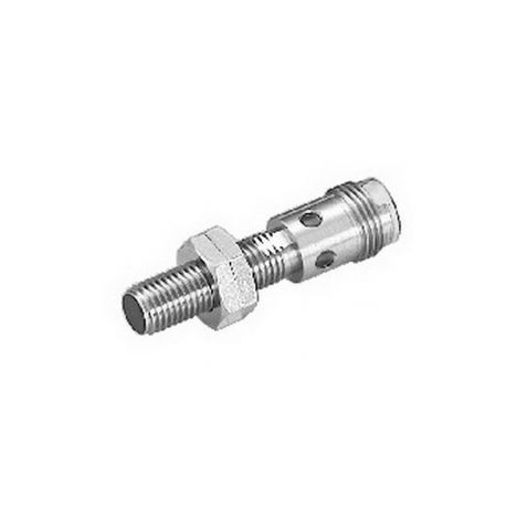 M8, blindé, Sn: 1 mm, inox, L: 27(43) mm, 12-24 Vc.c., PNP, NO, connecteur M12