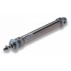 Vérins cylindrique ISO 6432 - Ø 20 - Cse 250 - P. :10 bar - Double effet - Tige inox - Flasques alu