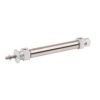 Vérin cylindrique ISO 6432 - Ø 16 - Cse 500 - P. :10 bar - Double effet - Tige inox - Flasques alu