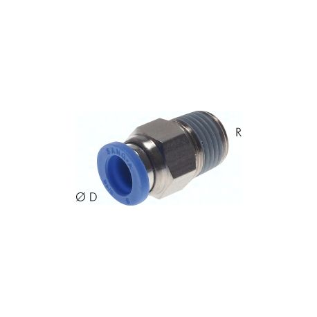 Raccord Pneumatique droit M 5- 4mm, IQS-Standard