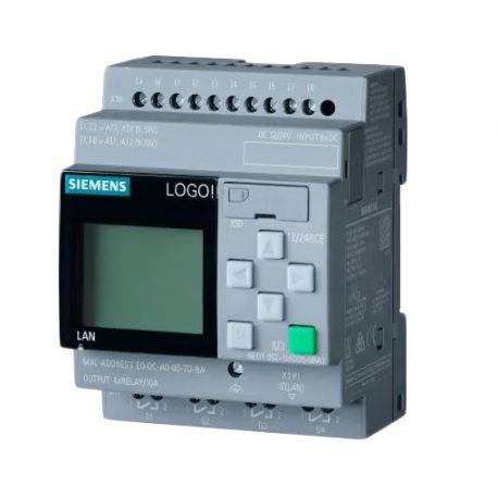 6ED1052-1MD08-0BA1 LOGO ! 12/24RCE*, 8E 12/24V cc, 4S relais, avec afficheur, Ethernet