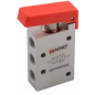 Fin de course bouton poussoir pneu rouge 1/8 5/2 monostable avec ressort de rappel - Aignep