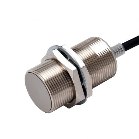 Proximity sensor, inductive, nickel-brass long body, M30, shielded, 10 mm, DC, 3-wire, PNP NO, IO-Link COM3, 2 m prewired